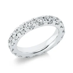 Memoire Ring aus 585 Gold Weißgold 16 Brillanten 3,05ct TW-SI B:4,3mm