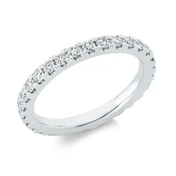 Memoire Ring aus 585 Gold Weißgold 29 Brillanten 1ct TW-SI B:2,6mm
