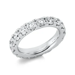 Memoire Ring aus 750 Gold Weißgold 16 Brillanten 2,97ct TW-SI B:4,3mm