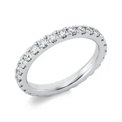 Memoire Ring aus 750 Gold Weißgold 26 Brillanten 1,21ct TW-SI B:2,7mm
