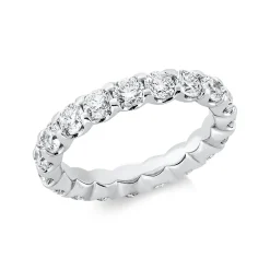 Memoire Ring aus 750 Gold Weißgold 19 Brillanten 3,06ct TW-SI B:3,4mm