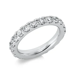 Memoire Ring aus 750 Gold Weißgold 22 Brillanten 2,47ct TW-SI B:3,5mm