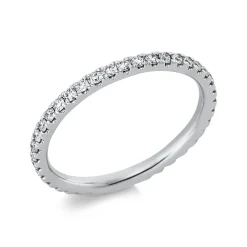 Memoire Ring aus 585 Gold Weißgold 36 Brillanten 0,45ct TW-SI B:1,9mm
