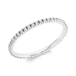 Memoire Ring aus 750 Gold Weißgold 45 Brillanten 0,25ct W-SI B:1,5mm