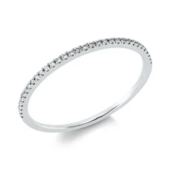 Memoire Ring aus 750 Gold Weißgold 33 Brillanten 0,07ct W-SI H:0,9mm