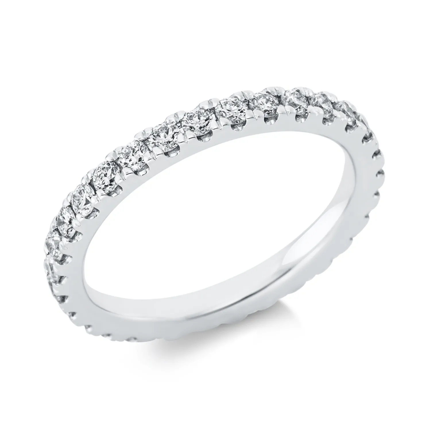 Memoire Ring aus 950 Platin 28 Brillanten 0,79ct TW-SI B:2,5mm