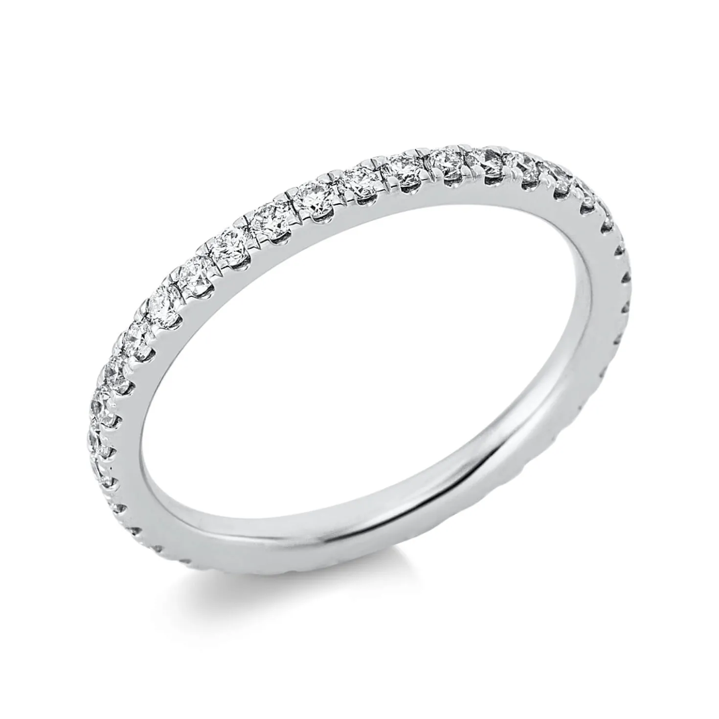Memoire Ring aus 950 Platin 35 Brillanten 0,56ct TW-SI B:2mm