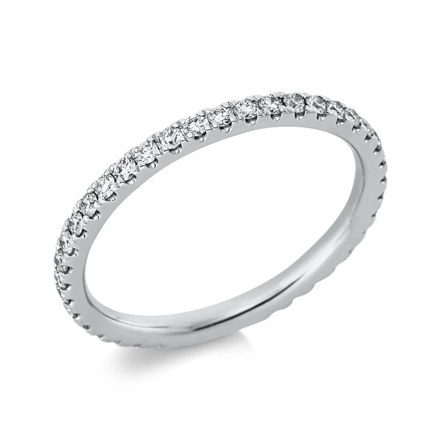 Memoire Ring aus 950 Platin 36 Brillanten 0,45ct TW-SI B:1,9mm
