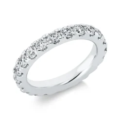 Memoire Ring aus 950 Platin 20 Brillanten 2,36ct TW-SI B:3,5mm