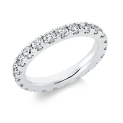 Memoire Ring aus 950 Platin 22 Brillanten 1,8ct TW-SI B:3,1mm