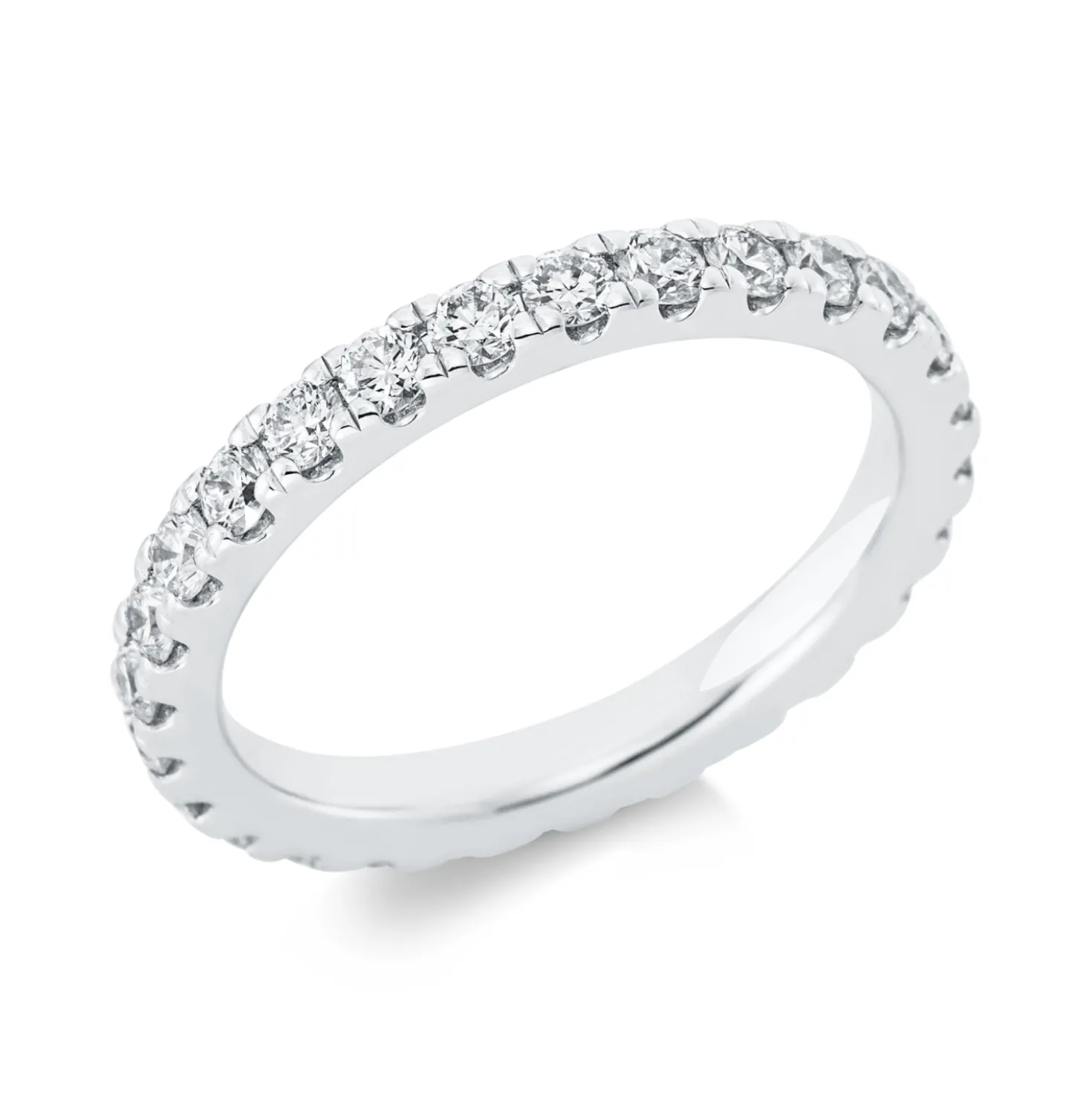 Memoire Ring aus 950 Platin 26 Brillanten 1,21ct TW-SI B:2,7mm