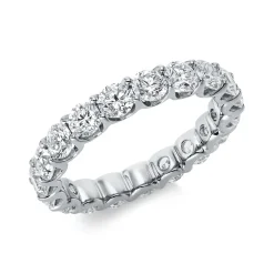 Memoire Ring aus 750 Weißgold 19 Brillanten 2,72ct TW-VSI/SI B:3,3mm