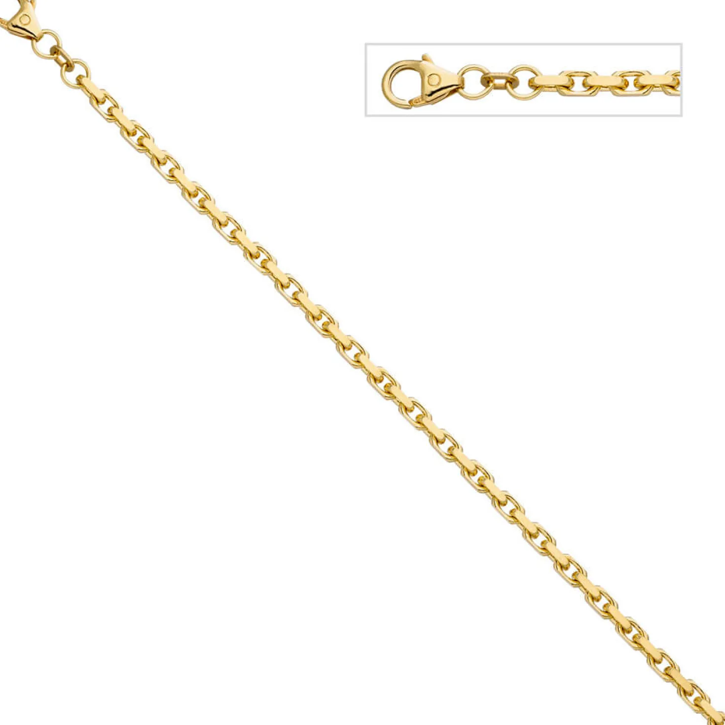 3mm Ankerarmband Armband Armschmuck aus 333 Gold Gelbgold diamantiert 21cm
