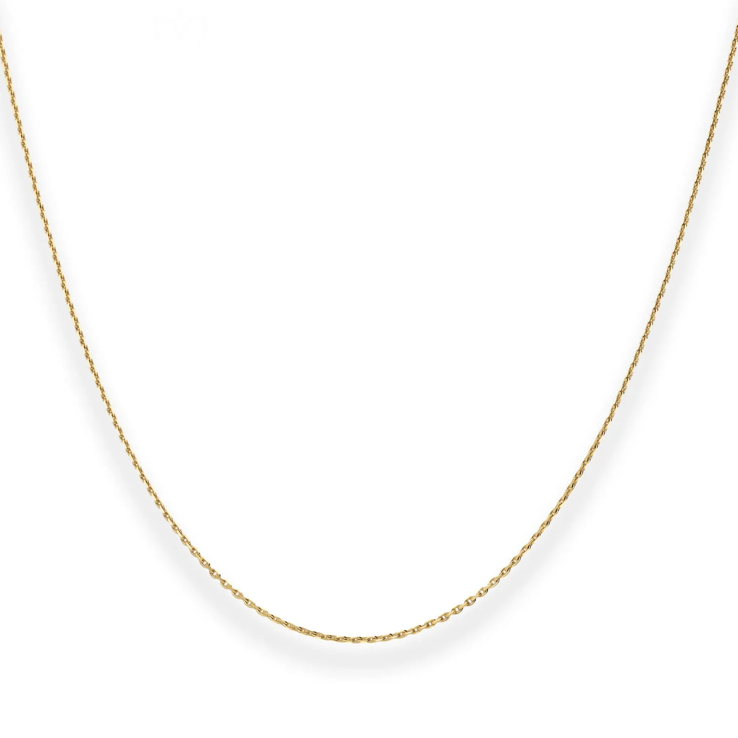 1,2mm Ankerkette diamantiert Collier Halskette aus 375 Gold Gelbgold 40cm