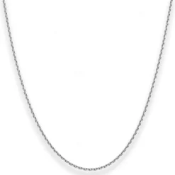 1mm Ankerkette diamantiert Collier Halskette aus 333 Gold Weißgold 38cm