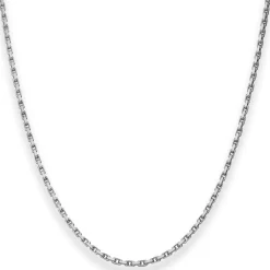 1,7mm Ankerkette diamantiert Collier Halskette aus 925 Silber rhodiniert 70cm