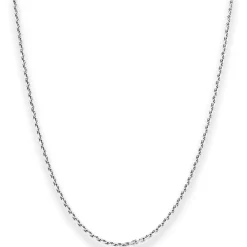 1,9mm Ankerkette diamantiert Collier Halskette aus 925 Silber rhodiniert 80cm