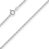 1,9mm Ankerkette diamantiert Collier Halskette aus 925 Silber rhodiniert 36cm