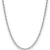 3mm Ankerkette diamantiert Collier Halskette aus 925 Silber rhodiniert 55cm