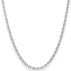2,5mm Ankerkette diamantiert Collier Halskette aus 925 Silber rhodiniert 50cm