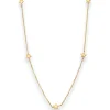 1,2mm Ankerkette diamantiert Collier 5 Sterne hohl aus 375 Gelbgold 38cm