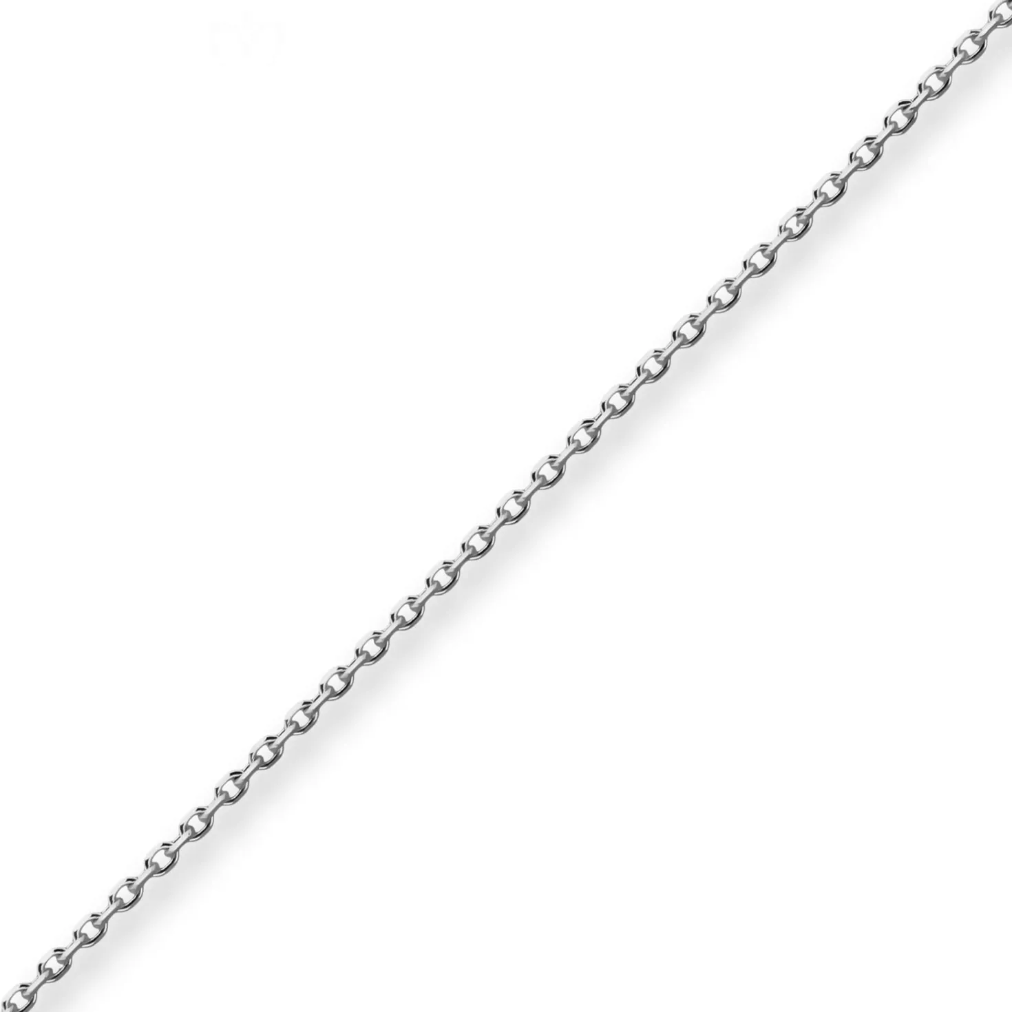 1,3mm Ankerkette diamantiert Kette Collier Halskette aus 750 Gold Weißgold 45cm