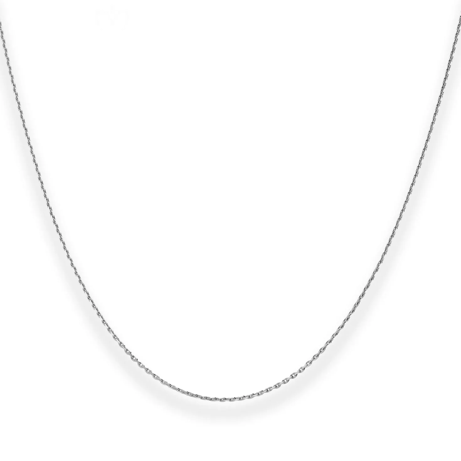 1,2mm Ankerkette diamantiert Kette Collier Halskette aus 585 Gold Weißgold 36cm