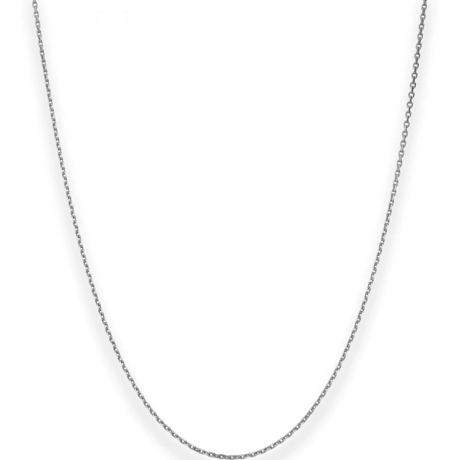 1,3mm Ankerkette diamantiert Kette Collier Halskette aus 585 Gold Weißgold 50cm