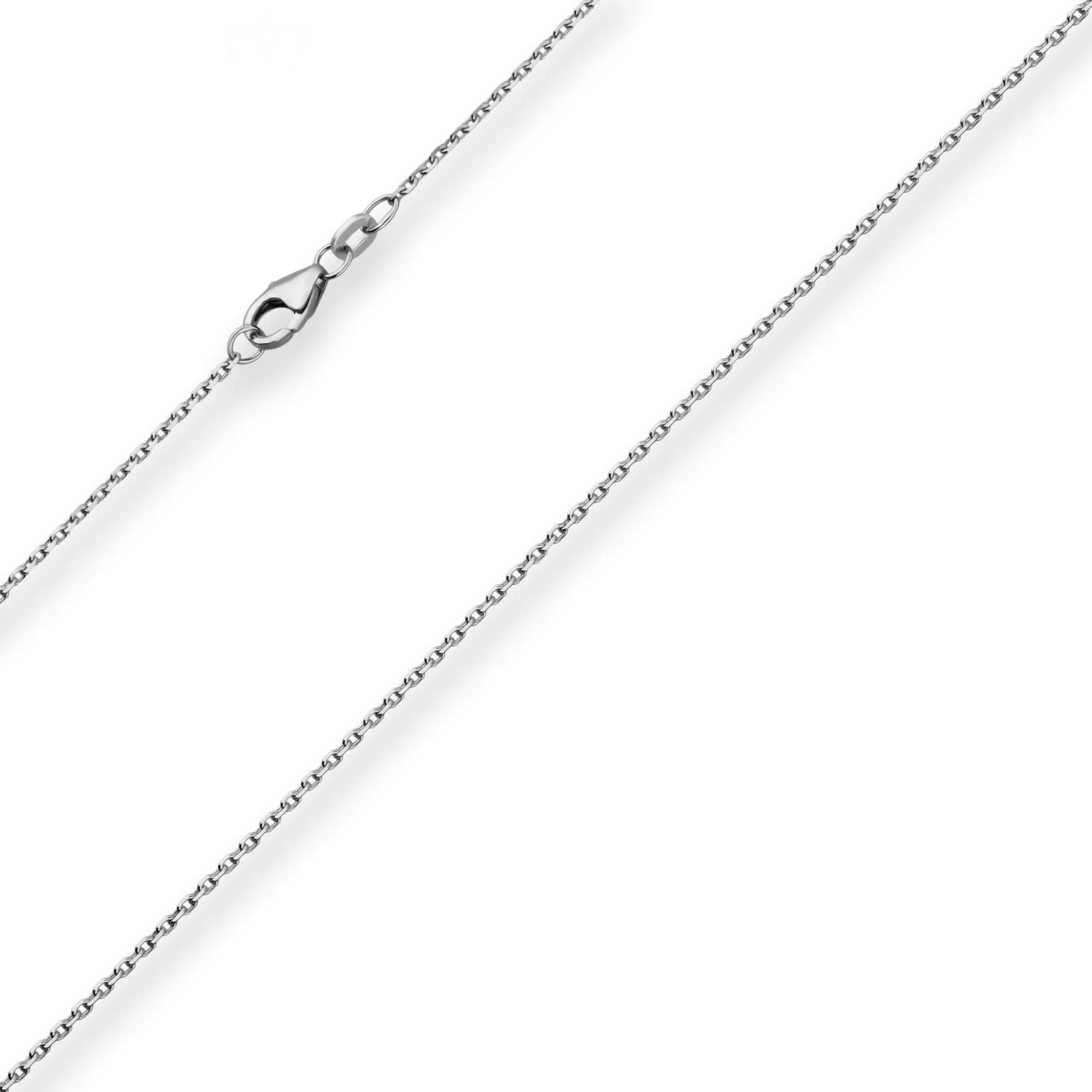 1,3mm Ankerkette diamantiert Kette Collier Halskette aus 585 Gold Weißgold 50cm