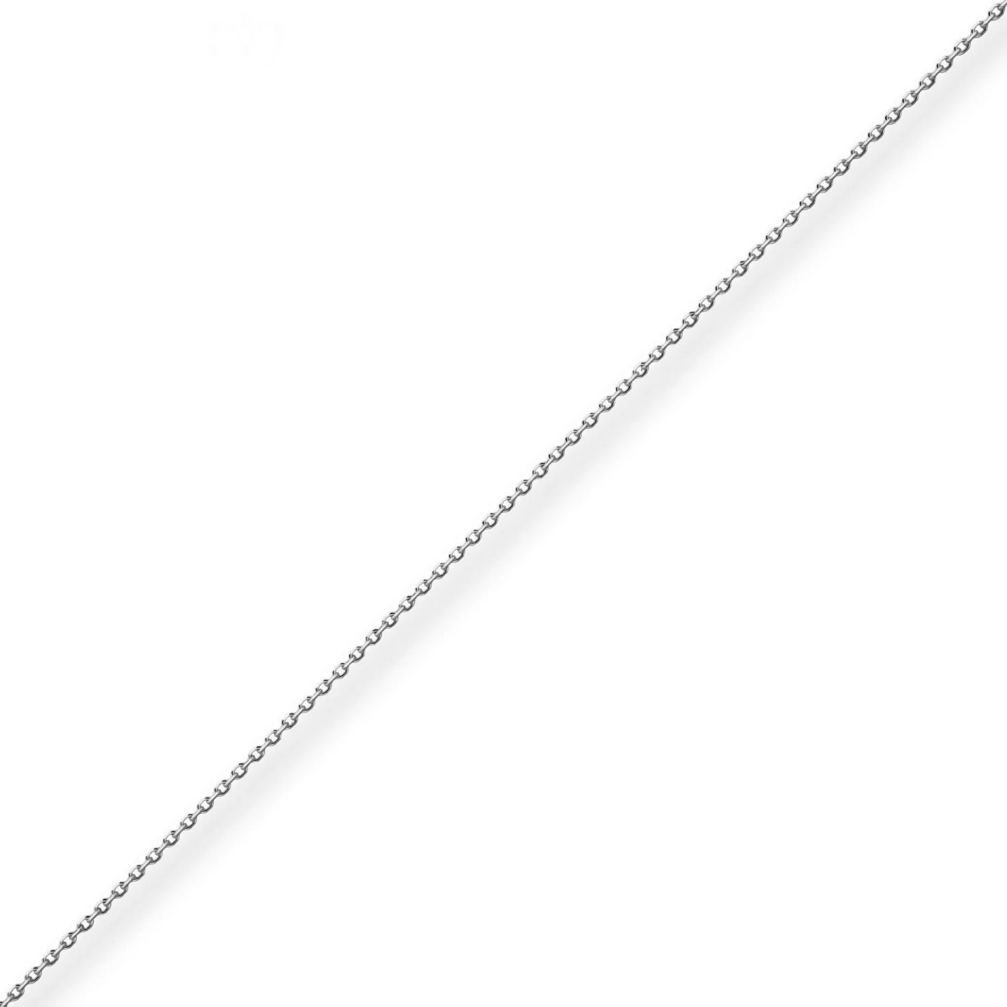 1,3mm Ankerkette diamantiert Kette Collier Halskette aus 585 Gold Weißgold 50cm