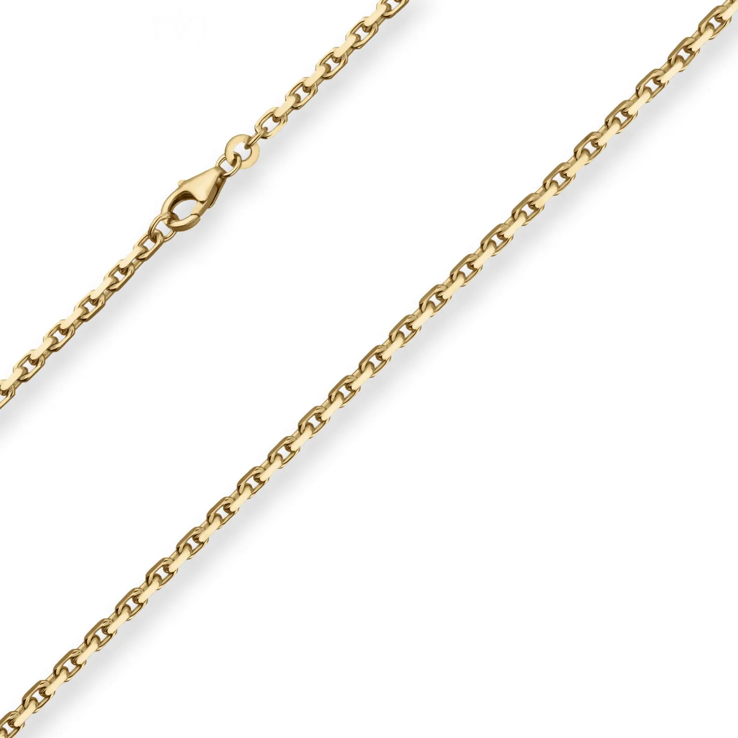 2,5mm Ankerkette diamantiert Kette Collier Halskette aus 585 Gold Gelbgold 70cm