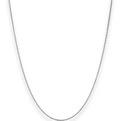 1,3mm Ankerkette diamantiert Kette Collier Halskette aus 750 Gold Weißgold 42cm