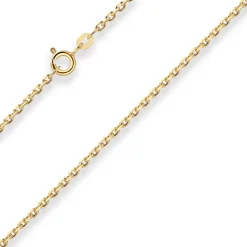 1,9mm Ankerkette diamantiert Kette Collier Halskette aus 333 Gold Gelbgold 50cm