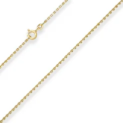1,3mm Ankerkette diamantiert Kette Collier Halskette aus 333 Gold Gelbgold 50cm