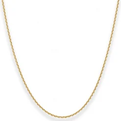 1mm Ankerkette diamantiert Kette Collier Halskette aus 585 Gold Gelbgold 50cm