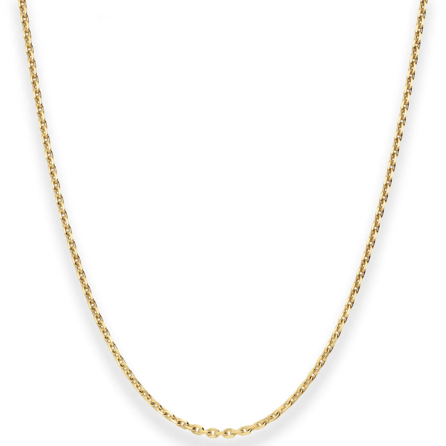 1,9mm Ankerkette diamantiert Kette Collier Halskette aus 333 Gold Gelbgold 42cm