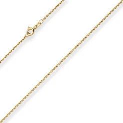 1,7mm Ankerkette diamantiert Kette Collier Halskette aus 333 Gold Gelbgold 55cm