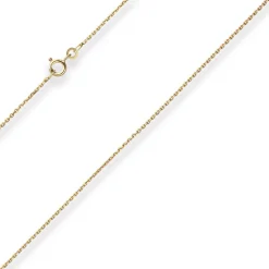1,3mm Ankerkette diamantiert Kette Collier Halskette aus 333 Gold Gelbgold 42cm