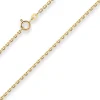 1,9mm Ankerkette diamantiert Kette Collier Halskette aus 333 Gold Gelbgold 45cm