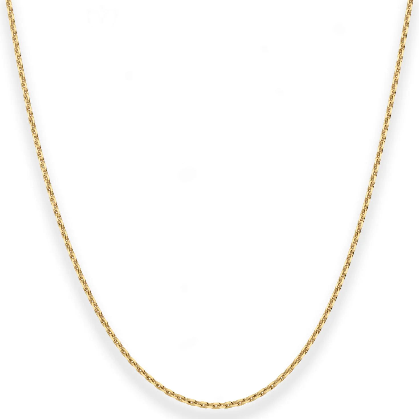 1mm Ankerkette diamantiert Kette Collier Halskette aus 375 Gold Gelbgold 42cm