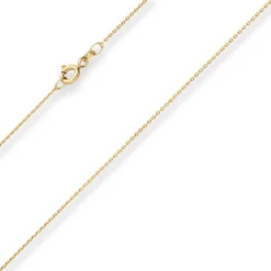 1mm Ankerkette diamantiert Kette Collier Halskette aus 375 Gold Gelbgold 42cm