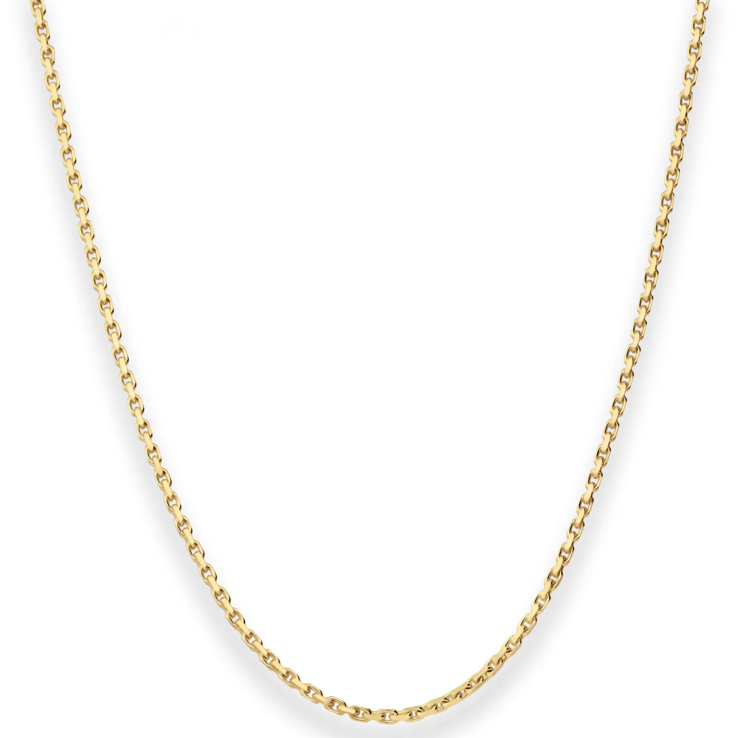 1,6mm Ankerkette diamantiert Kette Collier Halskette aus 333 Gold Gelbgold 50cm
