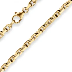 4mm Ankerkette diamantiert Kette Collier Halskette aus 333 Gold Gelbgold 55cm