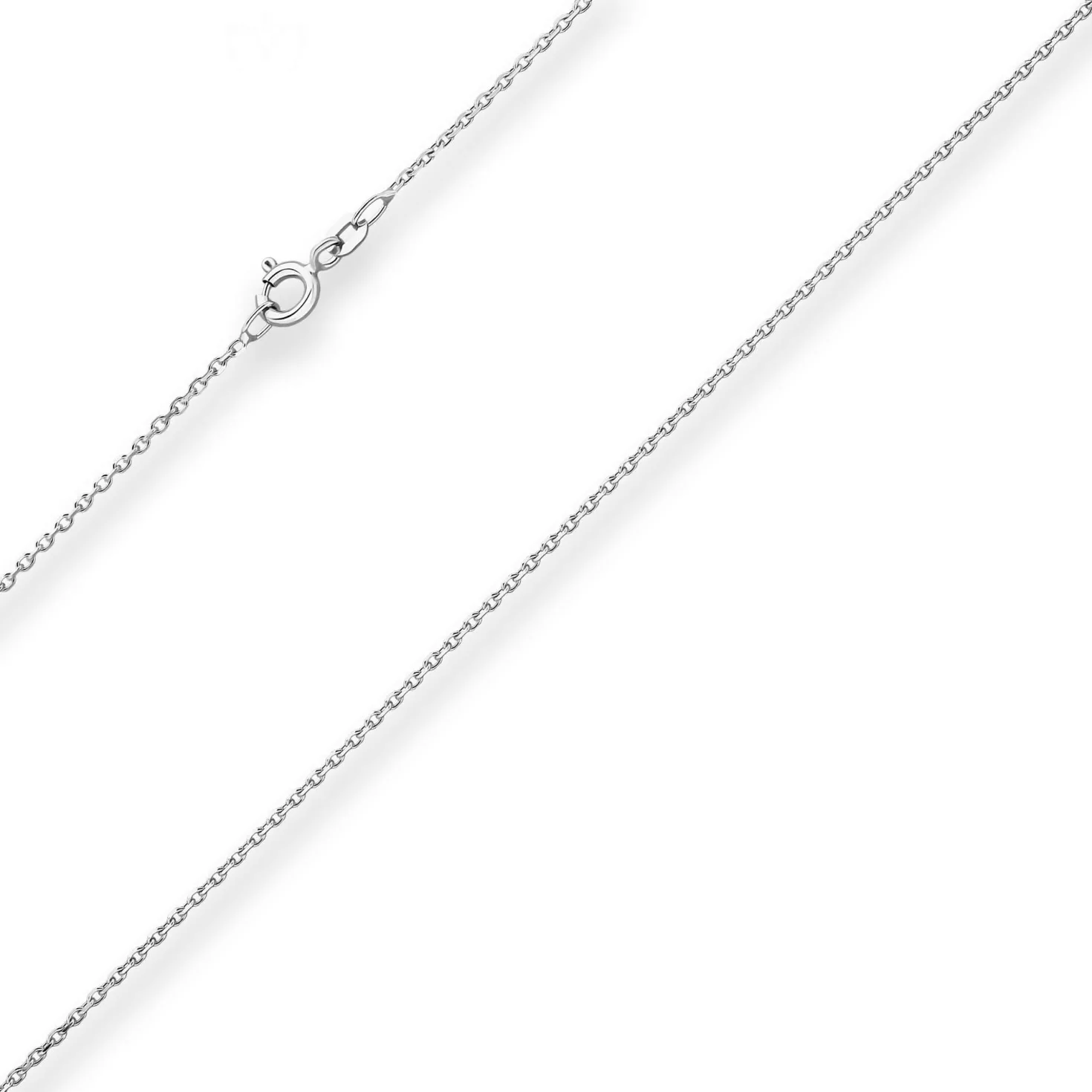 1,3mm Ankerkette diamantiert Kette Collier Halskette aus 333 Gold Weißgold 45cm