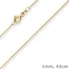1mm Ankerkette diamantiert Kette Collier Halskette aus 585 Gold Gelbgold 42cm
