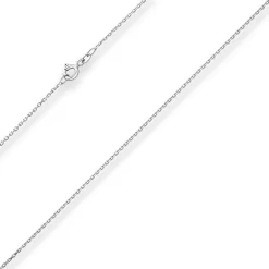 1,3mm Ankerkette diamantiert Kette Collier Halskette aus 333 Gold Weißgold 42cm