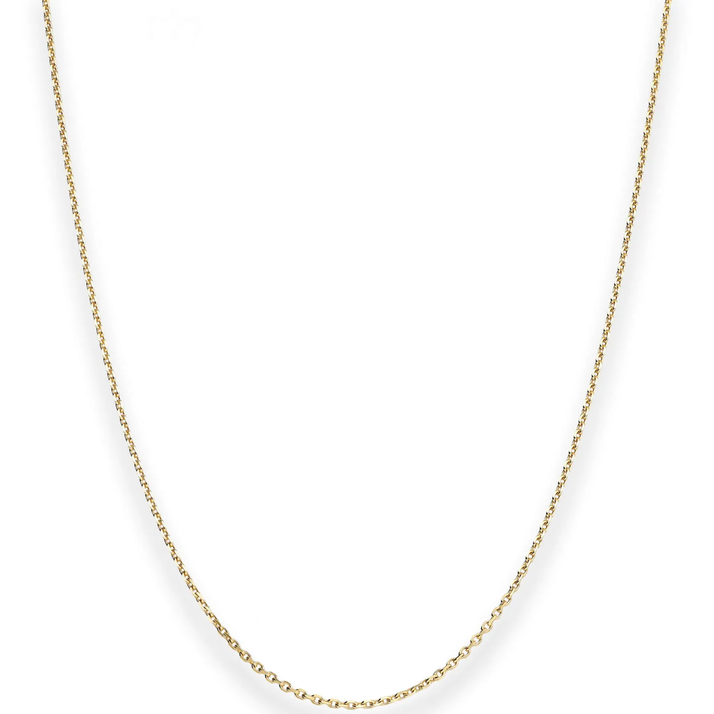 1,3mm Ankerkette diamantiert Kette Collier Halskette aus 375 Gold Gelbgold 34cm