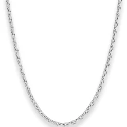 3mm Ankerkette diamantiert Silberkette Collier Halskette aus 925 Silber 45cm