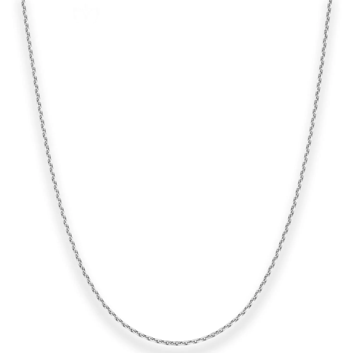 1,7mm Ankerkette diamantiert Silberkette Collier Halskette aus 925 Silber 60cm