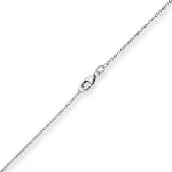 1,7mm Ankerkette flach Collier Halskette aus 375 Gold Weißgold 42cm